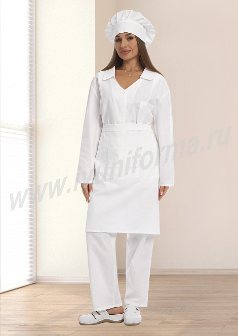 Фартук-передник пекаря унисекс арт. ПВ-04-01-БЗ